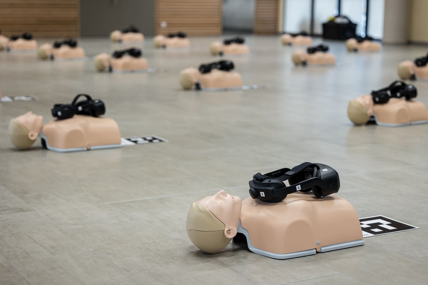 Apprenants formation incendie et premiers secours en realite virtuelle